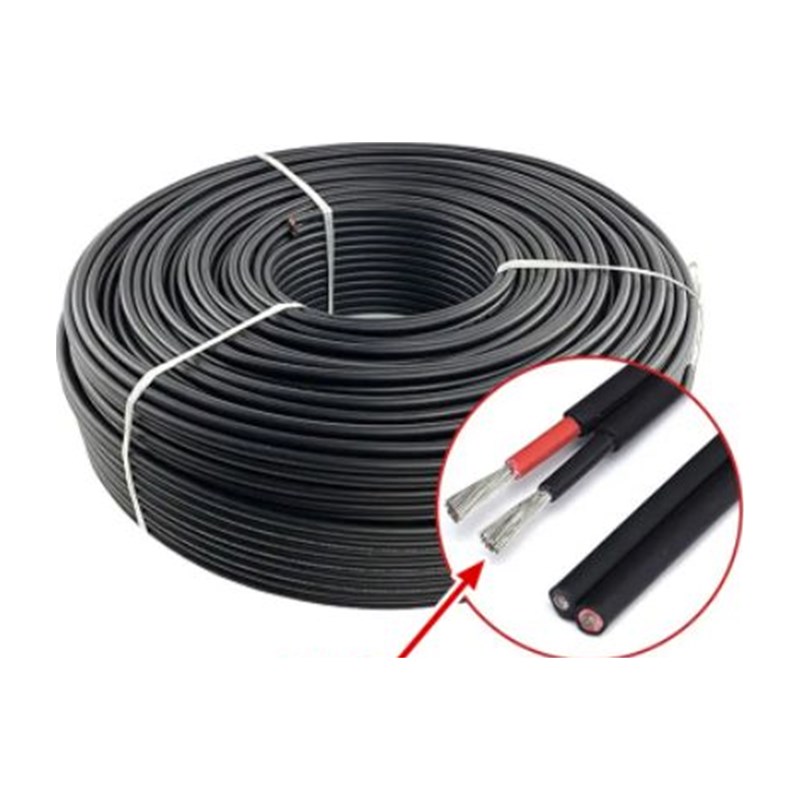 4mm² DC solar PV cable, PV-1F TÜV, red + black