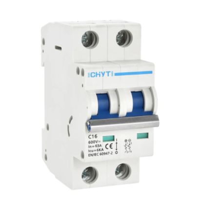 20A DC circuit breaker (MCB), 2P 600VDC